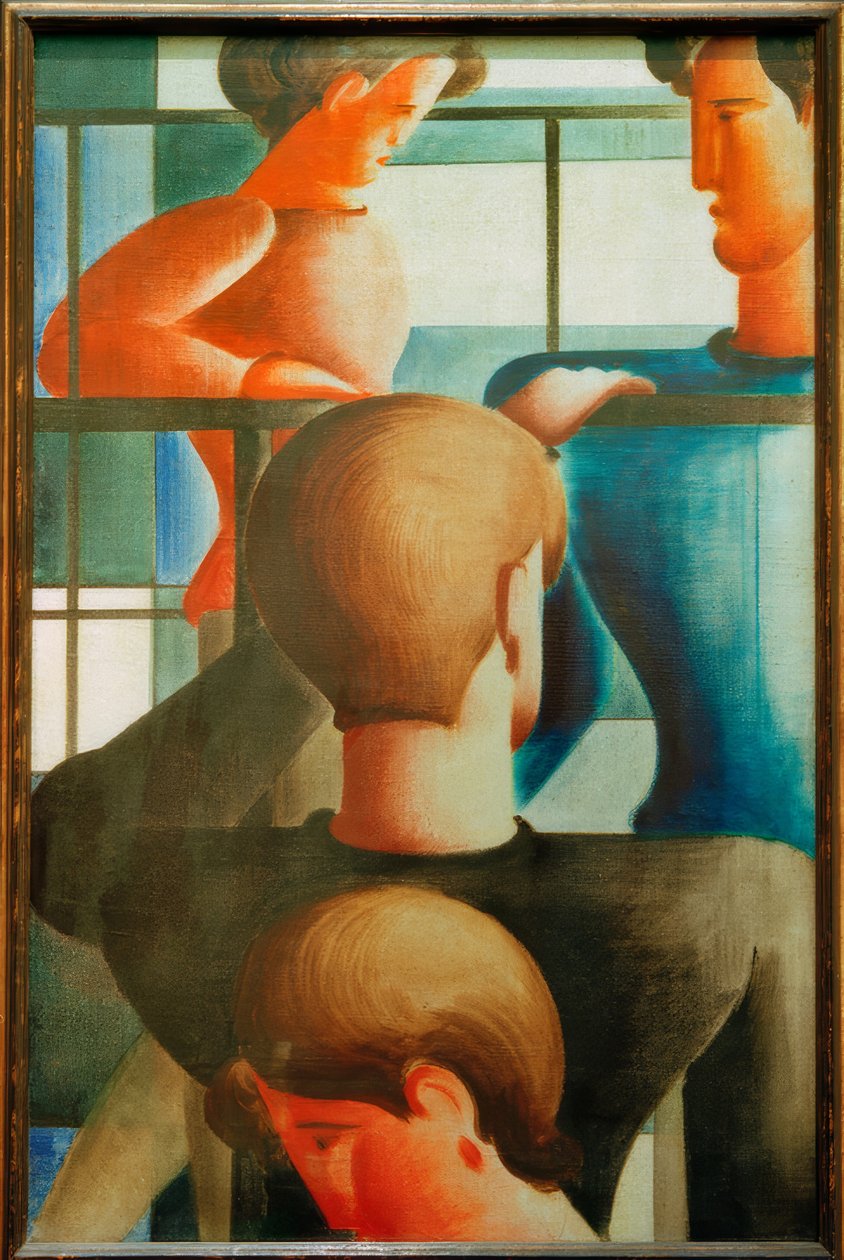 Korkulukta grup I by Oskar Schlemmer