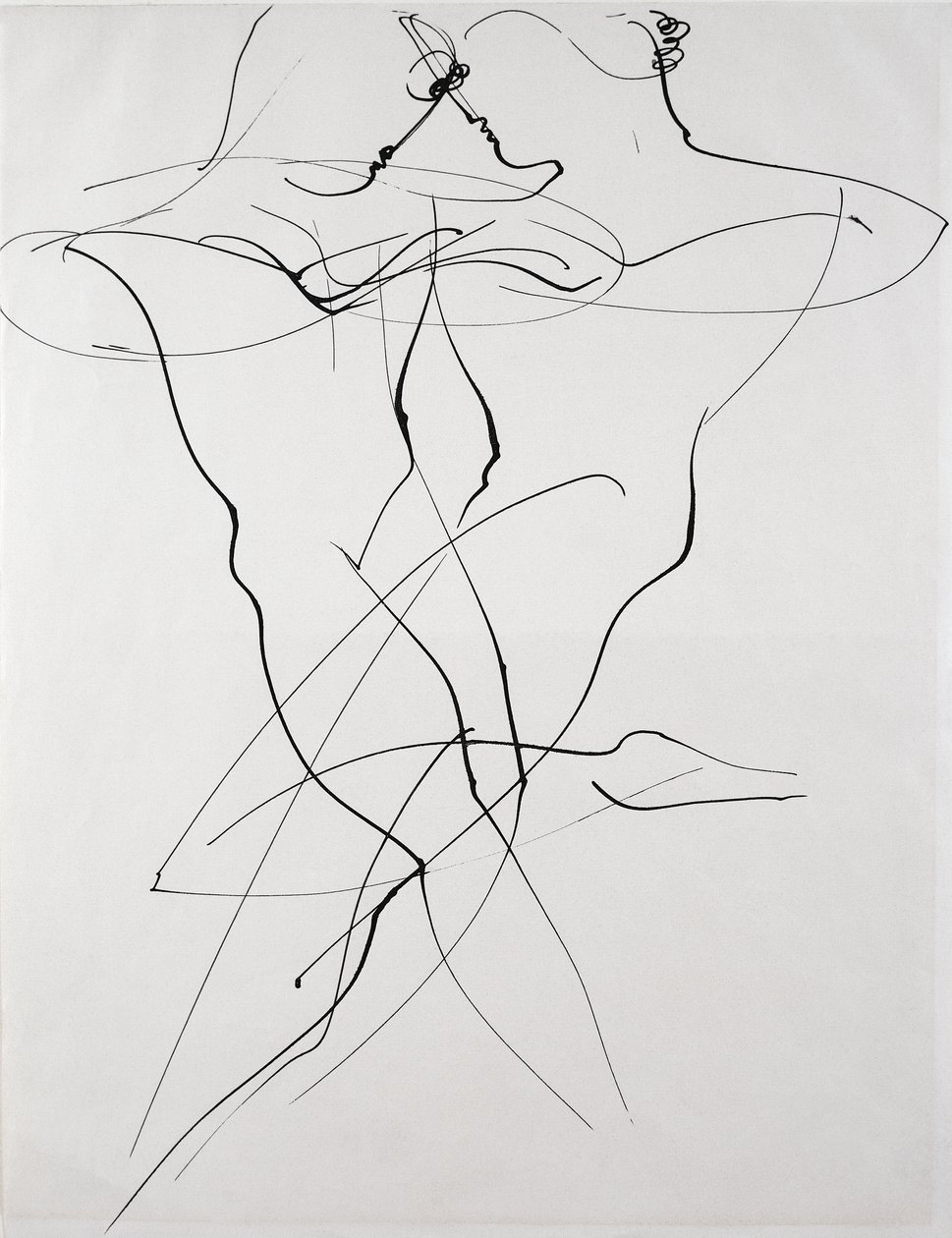 Karşıt harekette iki figür, dans by Oskar Schlemmer