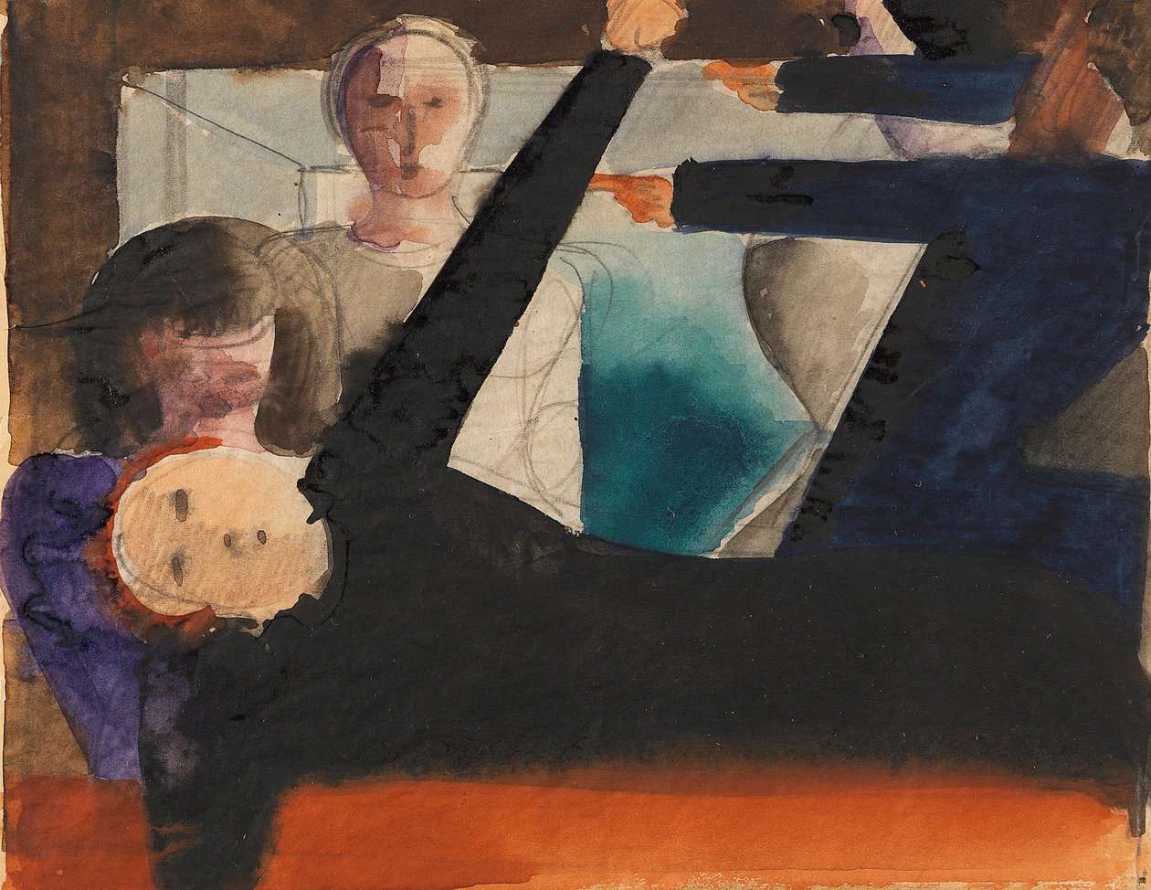 Diyalog ücreti, yaklaşık 1924-1925. by Oskar Schlemmer