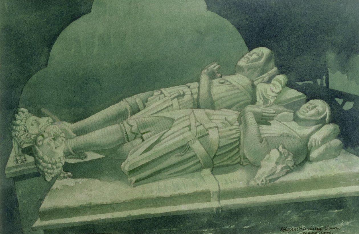 Effigies, Winchelsea Kilisesi (kağıt üzerinde wc) by Osmund Caine