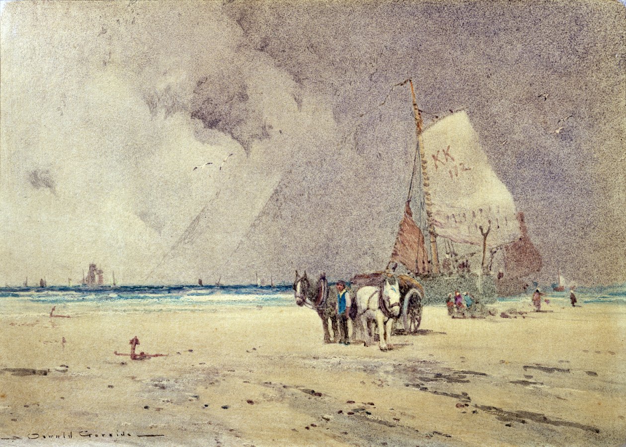 Kış Plaj Sahnesi by Oswald Garside