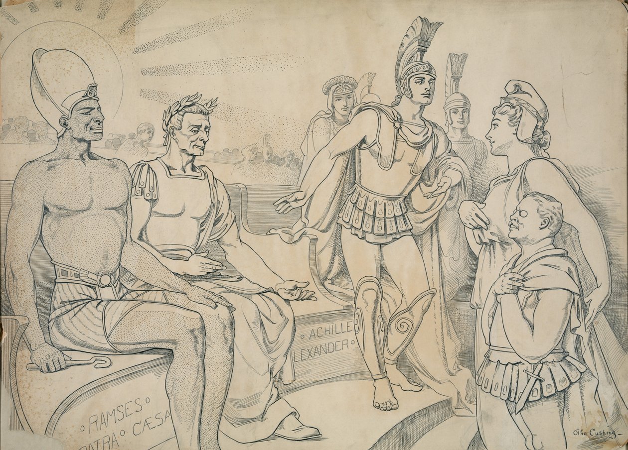 Pallas Columbia onun için tarihte bir yer istiyor, 1907 by Otho Cushing