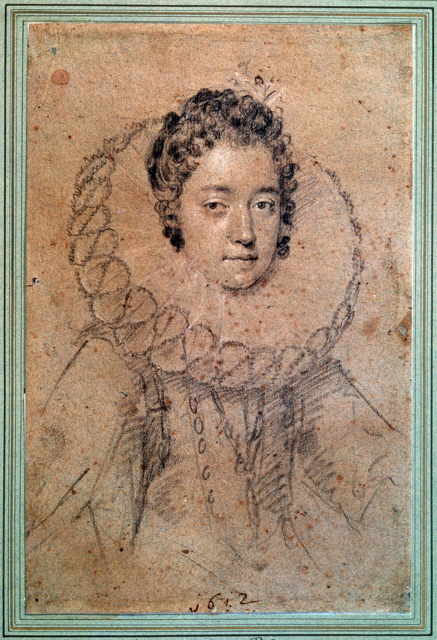 Kadın Portresi, 1612. by Ottavio Mario Leoni