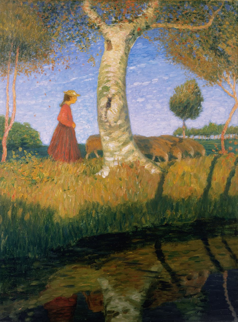 güneşli sonbahar günü by Otto Modersohn