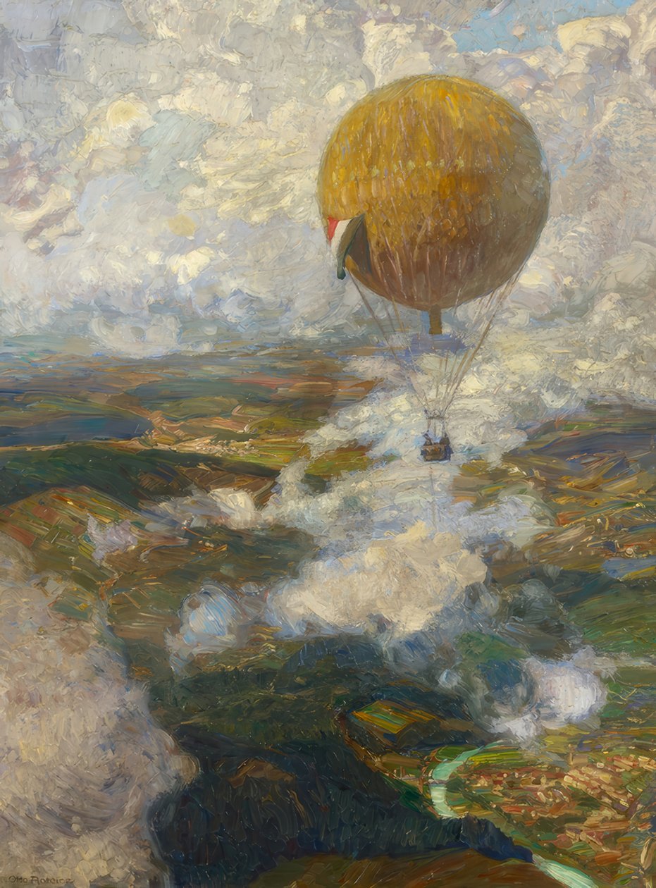 Vosges üzerinde tutsak bir balonda by Otto Antoine