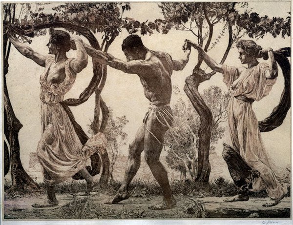 Dans (gravür) by Otto Greiner
