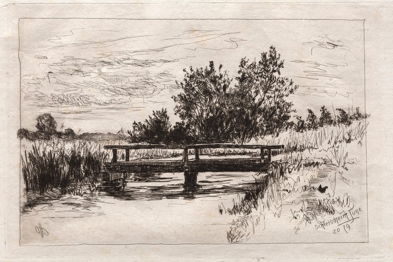 Köprü, Schleissheim, 1879. by Otto H. Bacher
