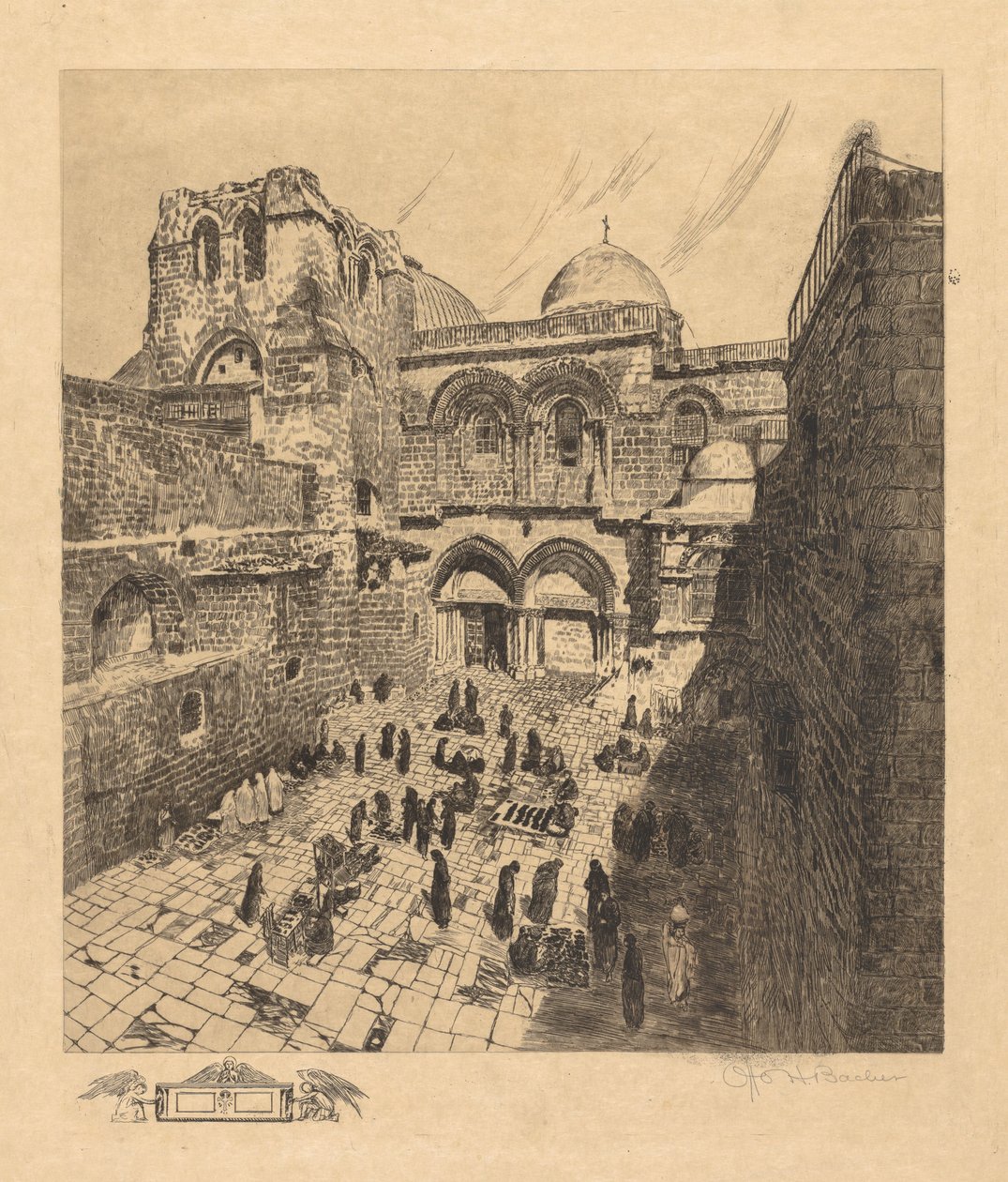 Kutsal Kabir Kilisesi, Kudüs. by Otto H. Bacher