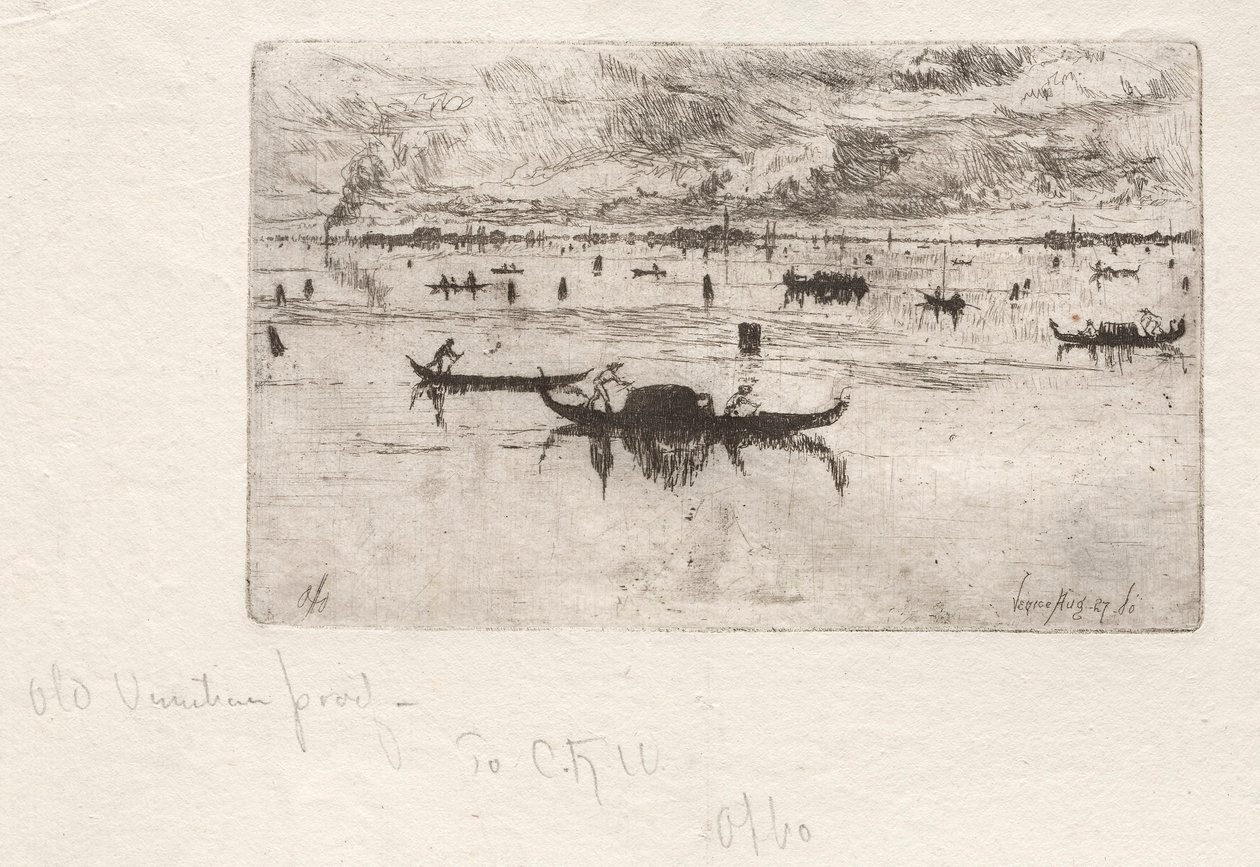 Selam'a doğru seyir, Venedik, 1880. by Otto H. Bacher