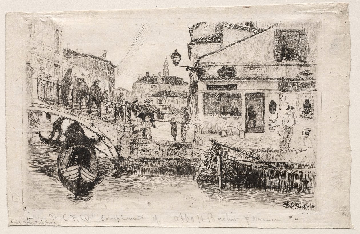 Ponte Tolentine, 1880. by Otto H. Bacher