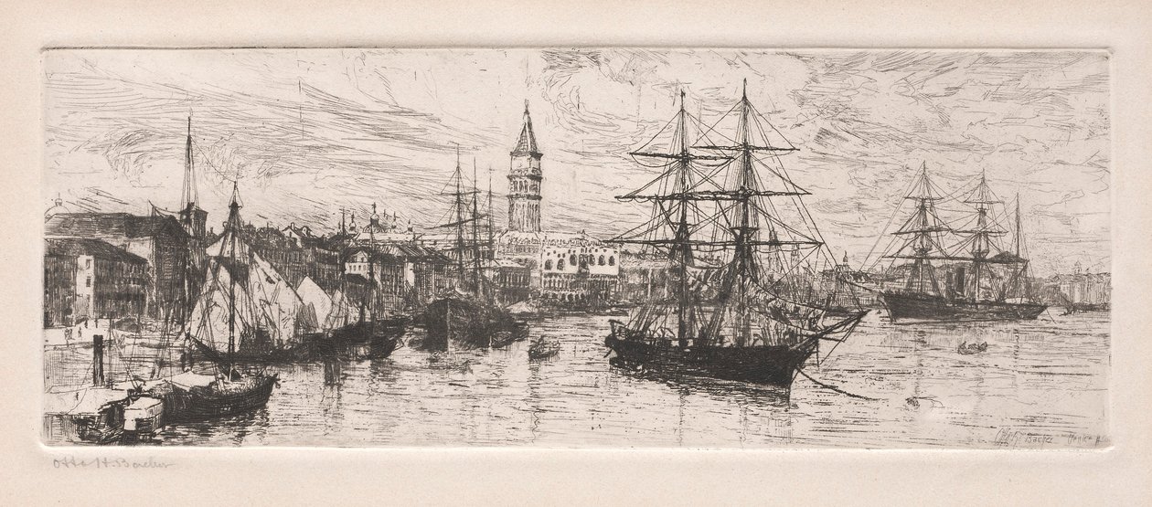 Denizcilik ve Ducal Sarayı, 1888. by Otto H. Bacher