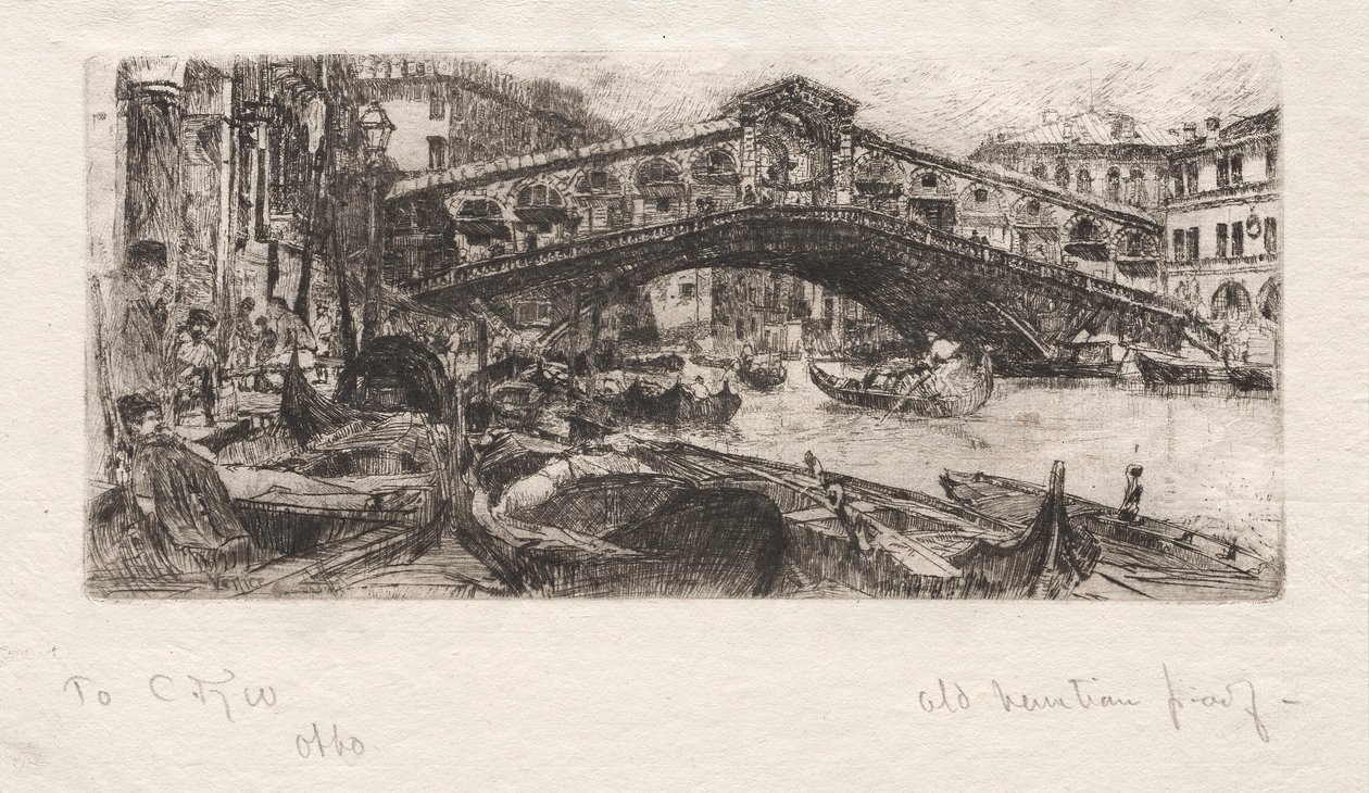 Rialto, Venedik, 1880. by Otto H. Bacher