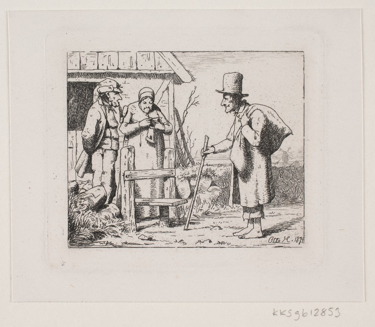Bir çiftlik evinde rakamlar by Otto Haslund