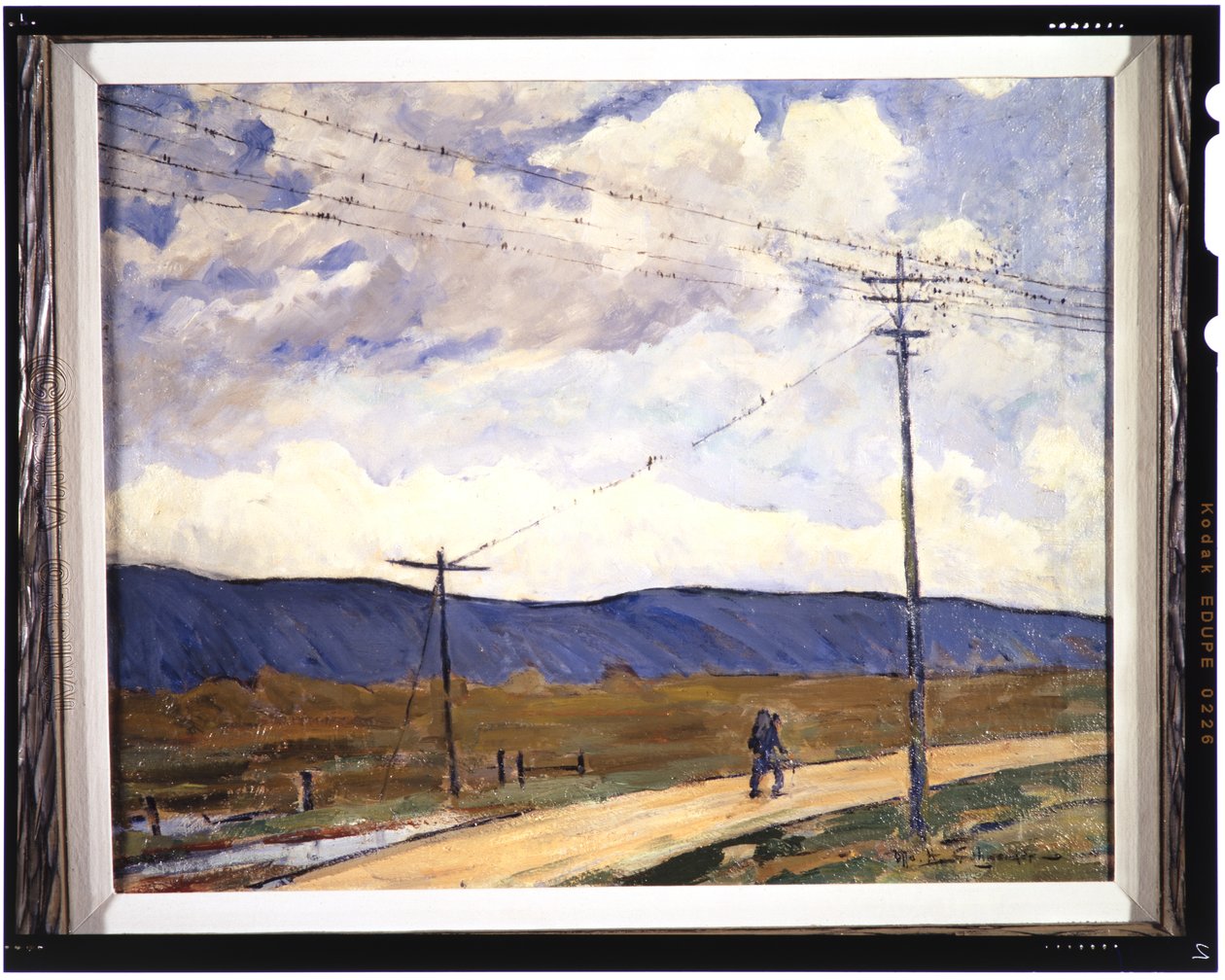 Göç, c.1937 (tuval üzerine yağlı boya) by Otto Henry Schneider