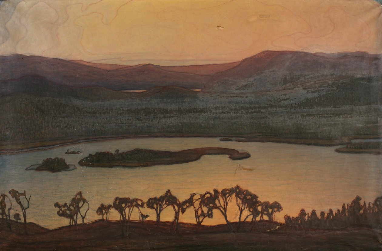 Aerran Gölü üzerinden görünüm by Otto Hesselbom