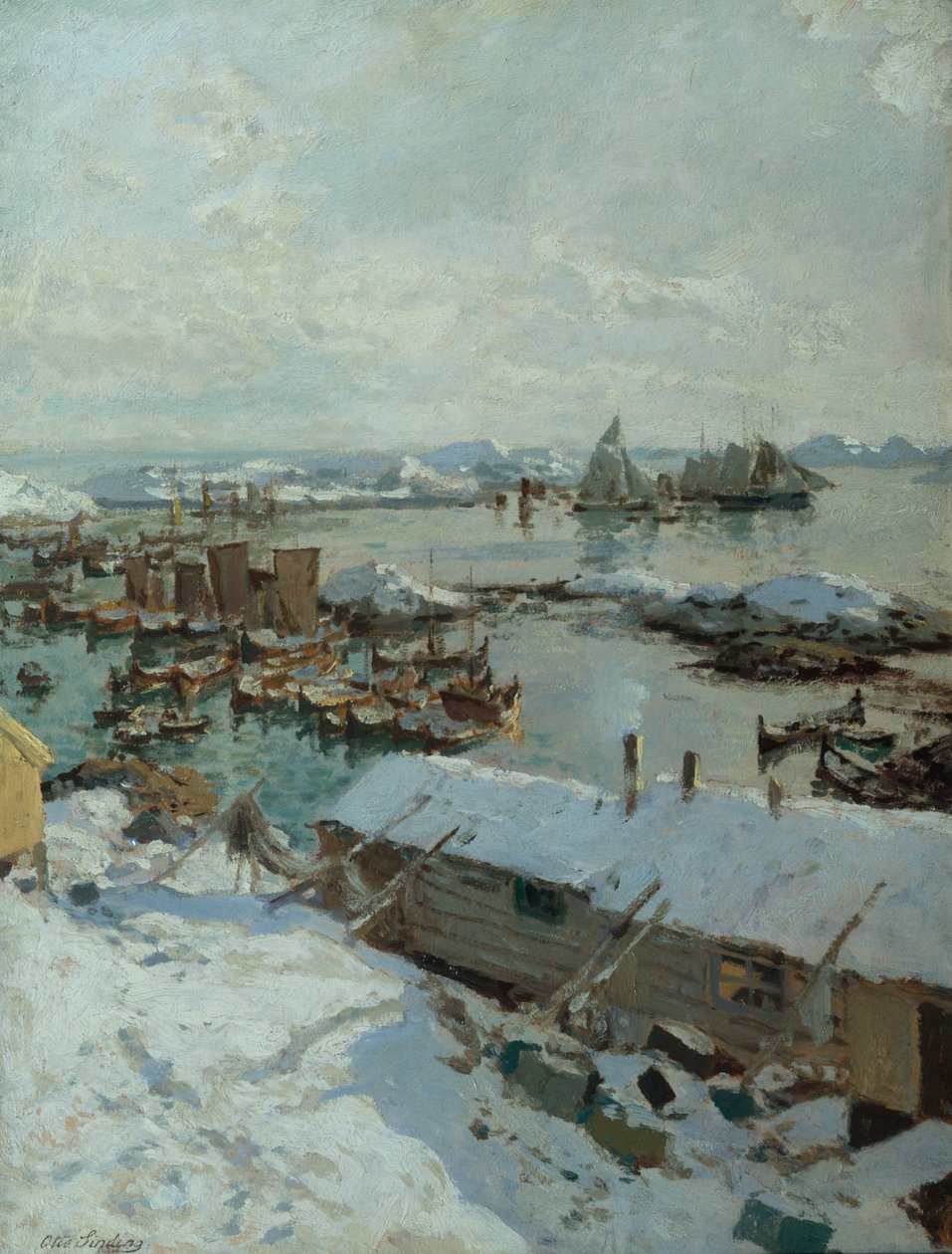 Svolvaer limanında by Otto Ludvig Sinding