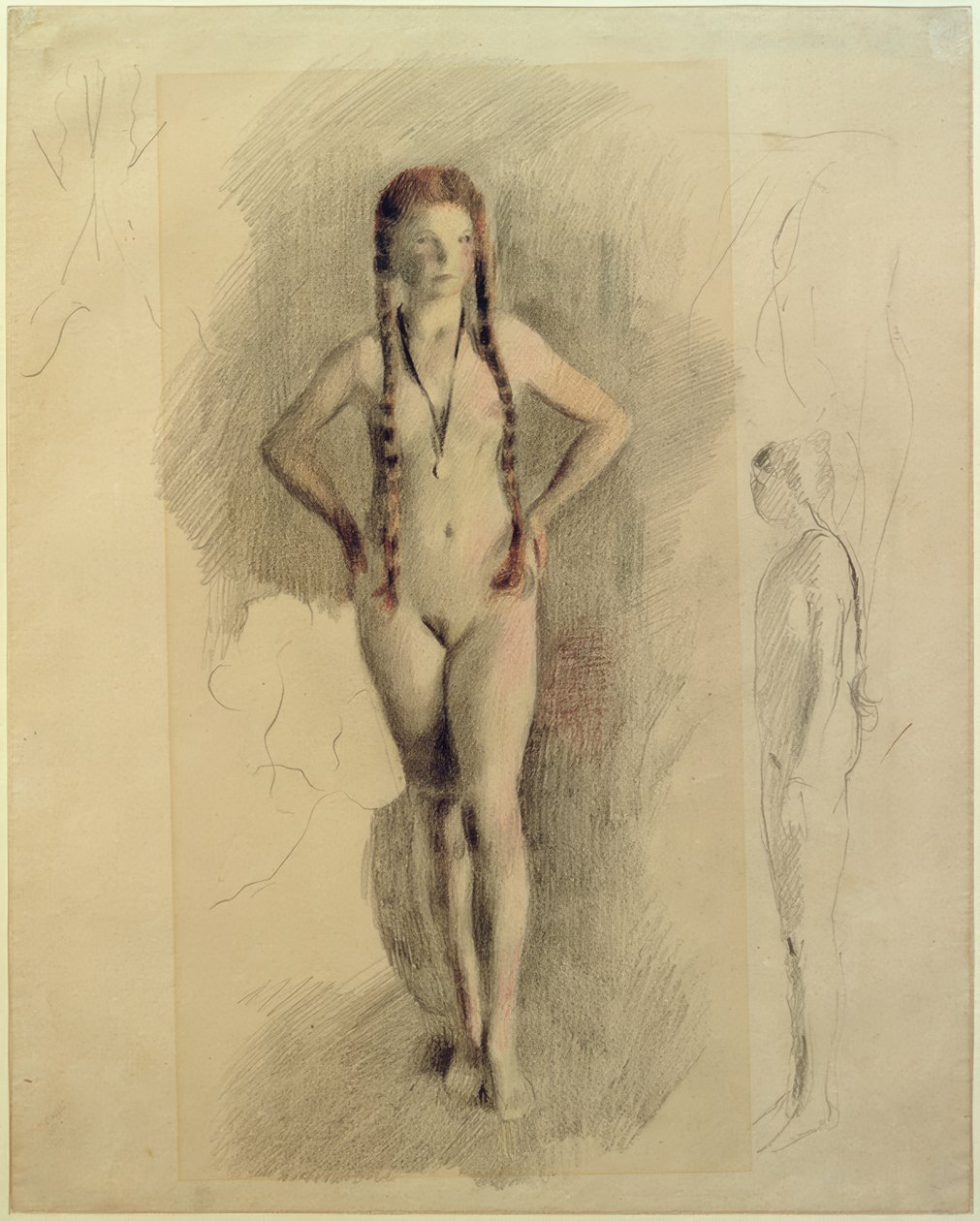 madalyon ile kız by Otto Meyer Amden