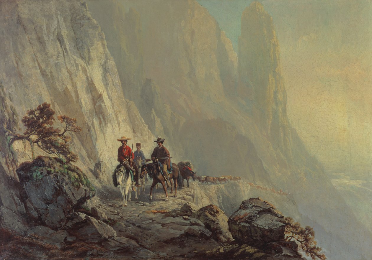 Dağ Kenarı Boyunca, 1870 by Otto Sommer