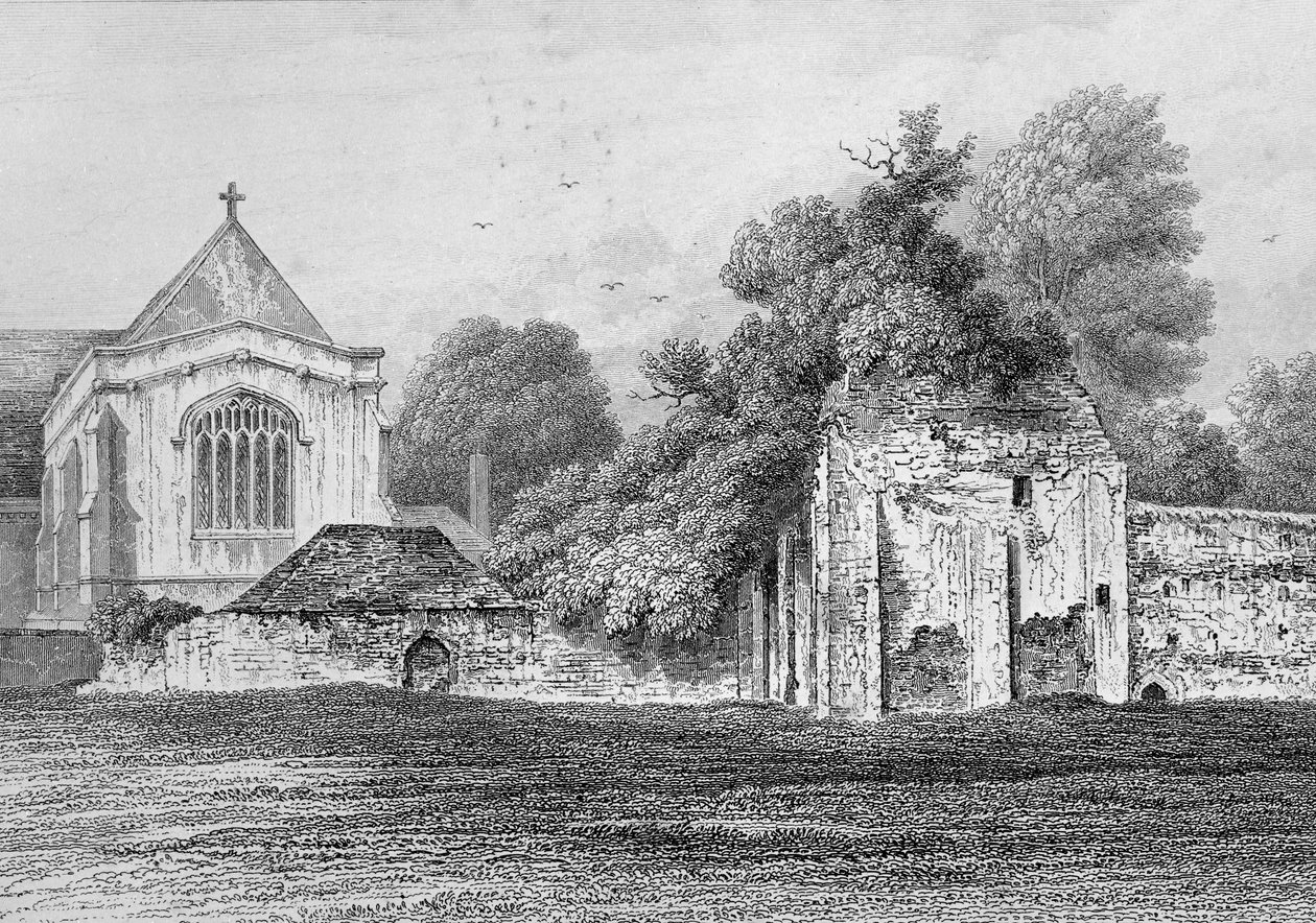 Wolvesey Kalesi Winchester, 1830 dolayları by Owen Brown Carter