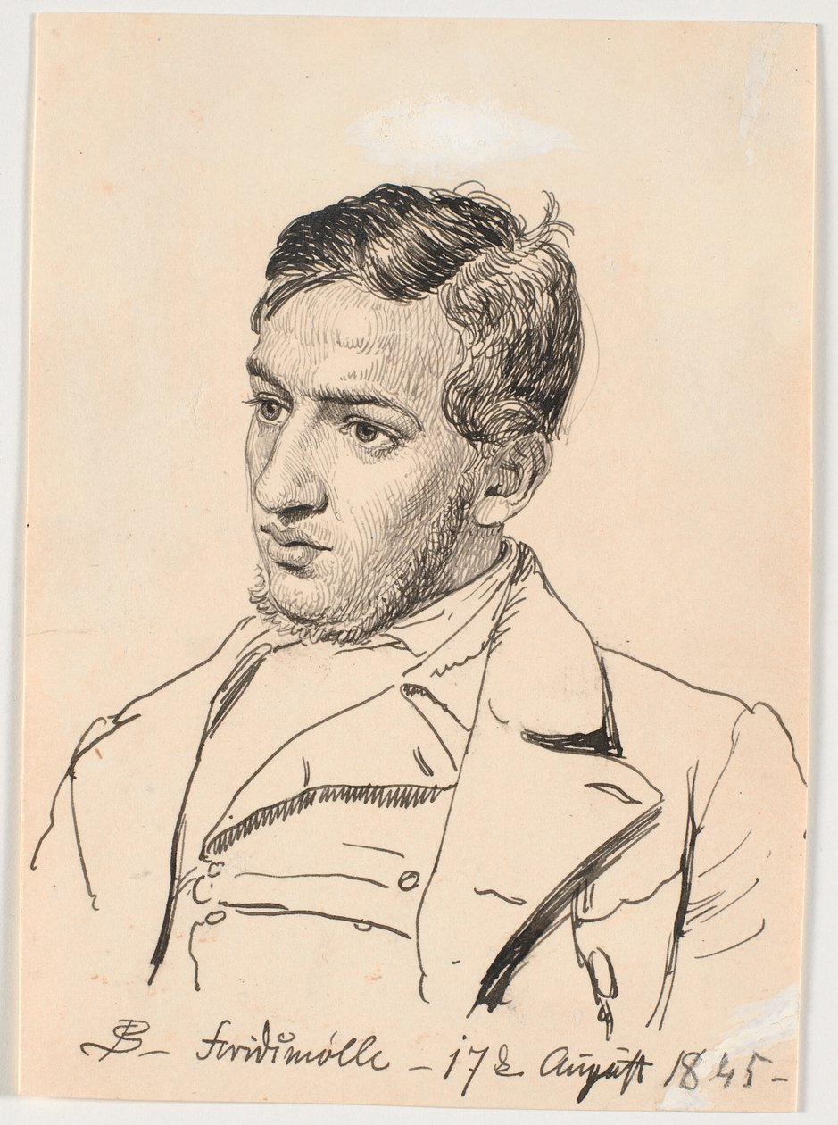 Ressam Carlo Dalgas'ın portresi. by P.C. Skovgaard
