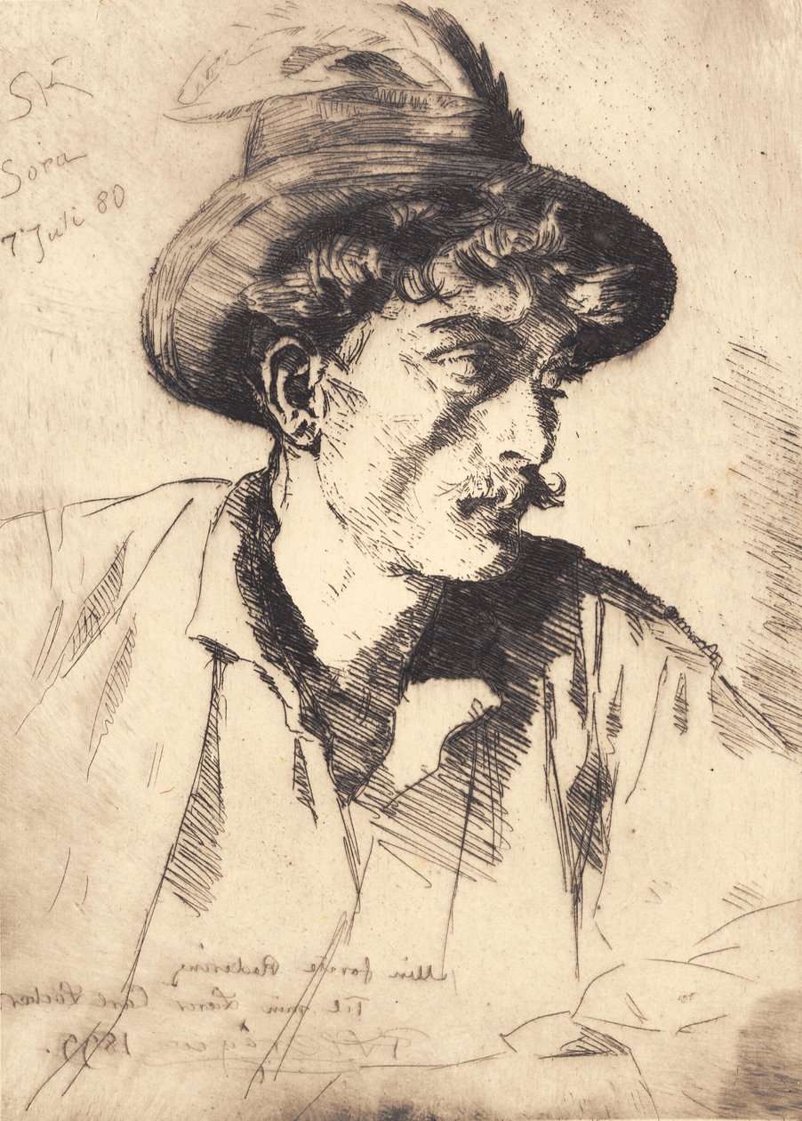 İtalyan tarım işçisi. sora by Peder Severin Krøyer