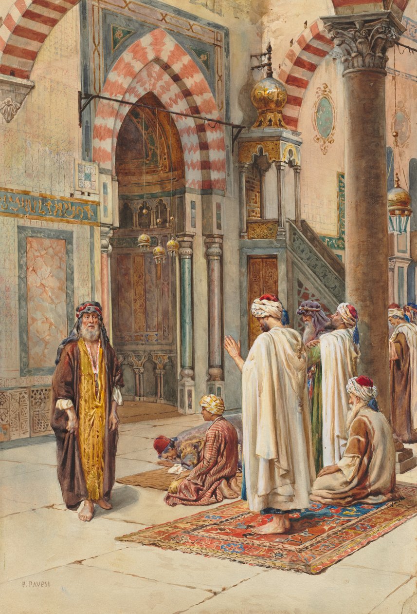Namaz kılan Müslümanlar by P. Pavesi