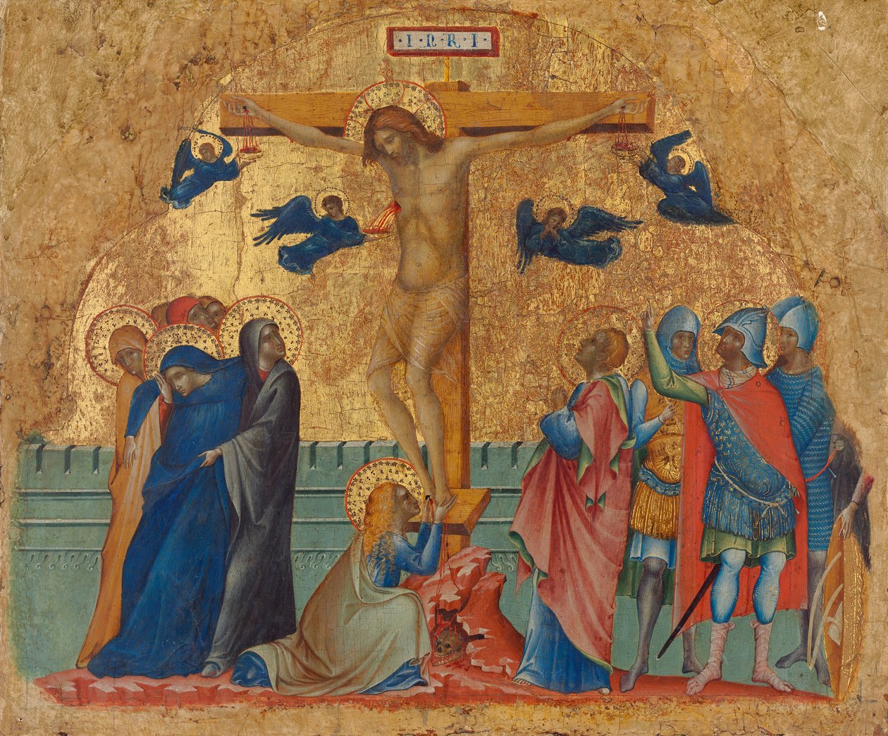 The Crucifixion, c.1340 (tempera on panel) by Paolo Veneziano