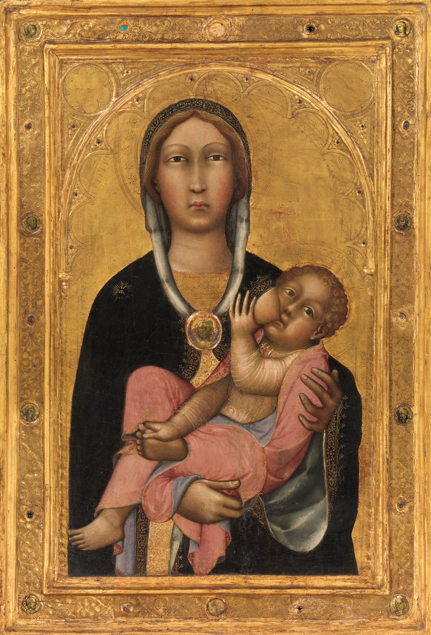 Madonna ve Çocuk, c.1370 (ahşap, altın zemin üzerine tempera) by Paolo di Giovanni Fei