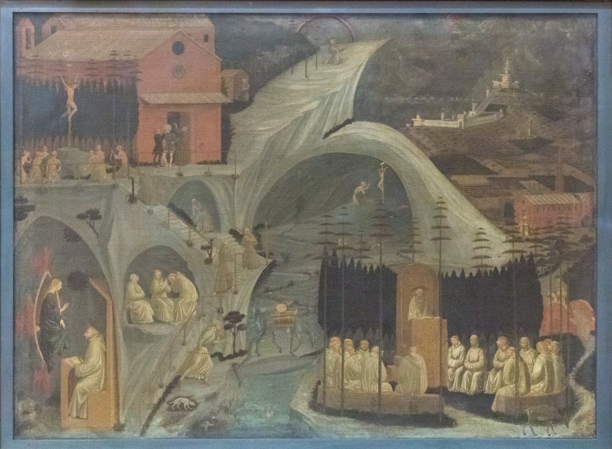 Manastır hayatından sahneler (Tebaide) by Paolo Uccello