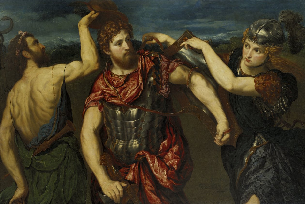 Perseus, Merkür ve Minerva Tarafından Silahlandırıldı by Paris Bordone