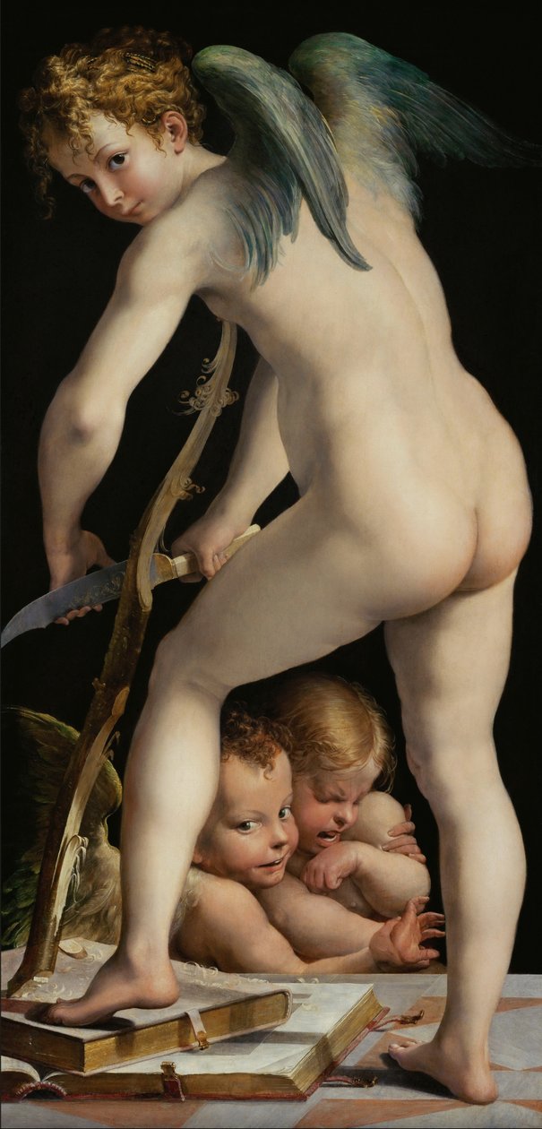 Yay oyma aşk tanrısı by Parmigianino