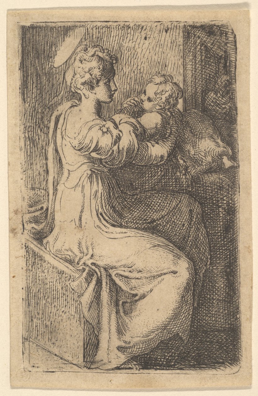 Madonna ve Çocuk, 16. yüzyıl. by Parmigianino