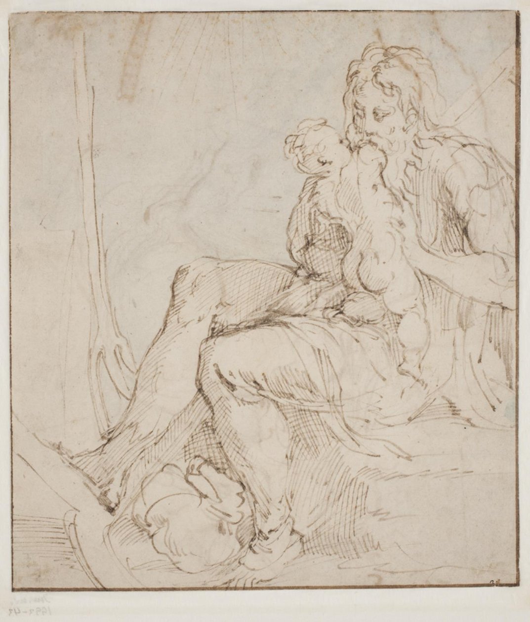 Satürn / Kronos çocuklarından birini yiyor by Parmigianino