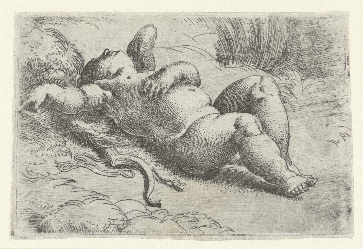 uyuyan aşk tanrısı by Parmigianino