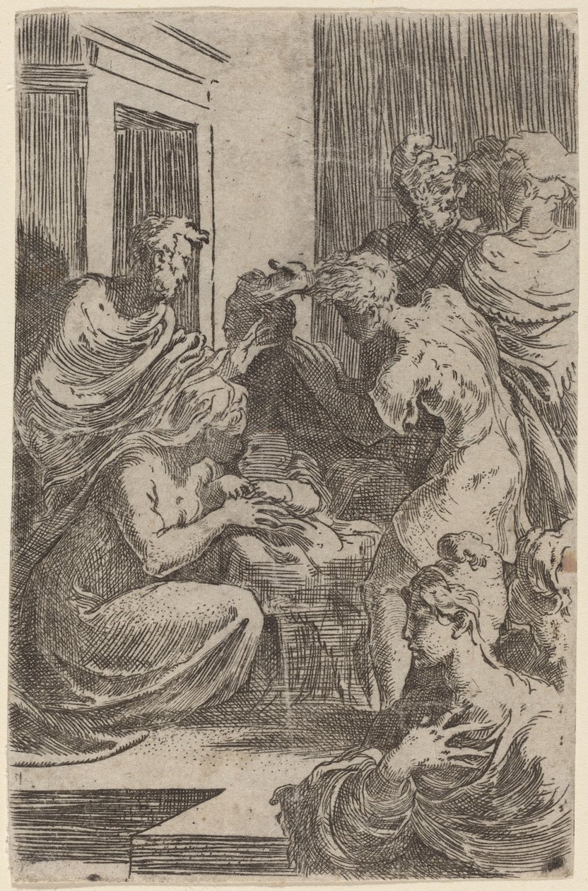 Çobanların hayranlığı by Parmigianino