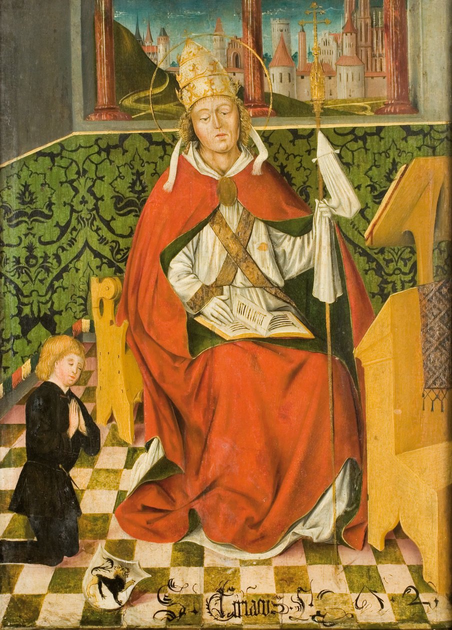 Donör ile Aziz Cyriacus by Passauer Maler