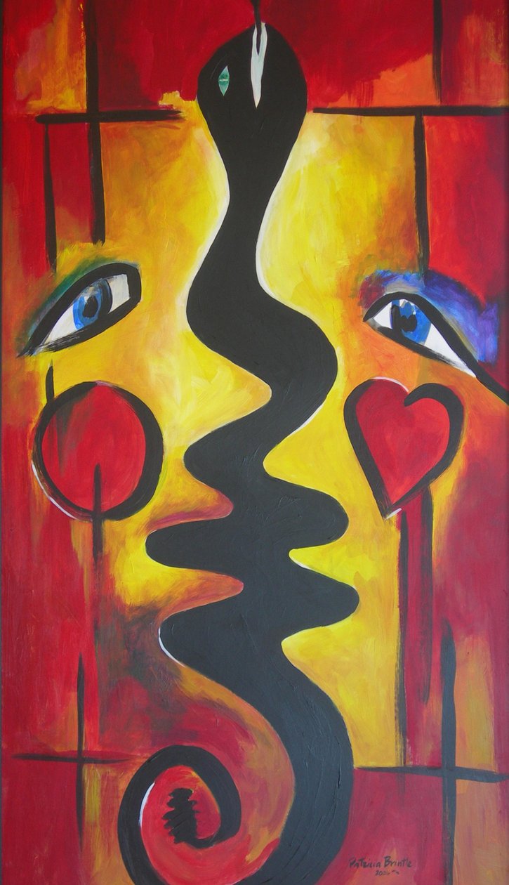 Adem ve Havva, 2006 (Masonit üzerine akrilik) by Patricia Brintle