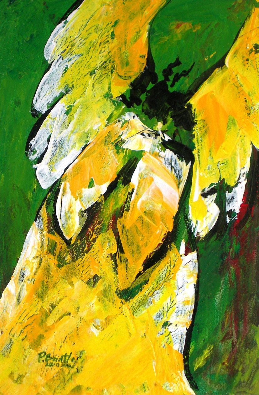 Zevk Meleği, 2010 (ahşap üzerine akrilik) by Patricia Brintle