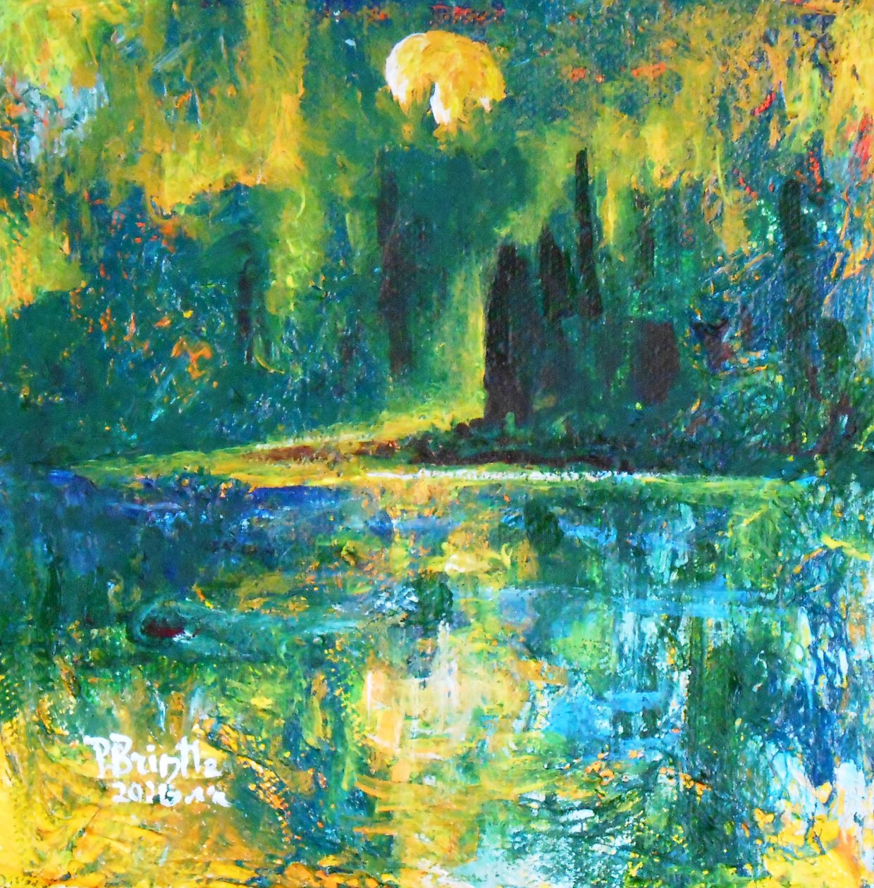 Virajda, 2016 (tuval üzerine akrilik) by Patricia Brintle