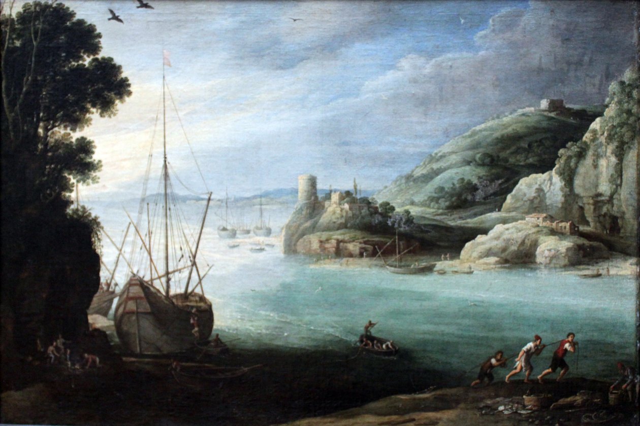 Dağlık deniz kıyısı by Paul Bril