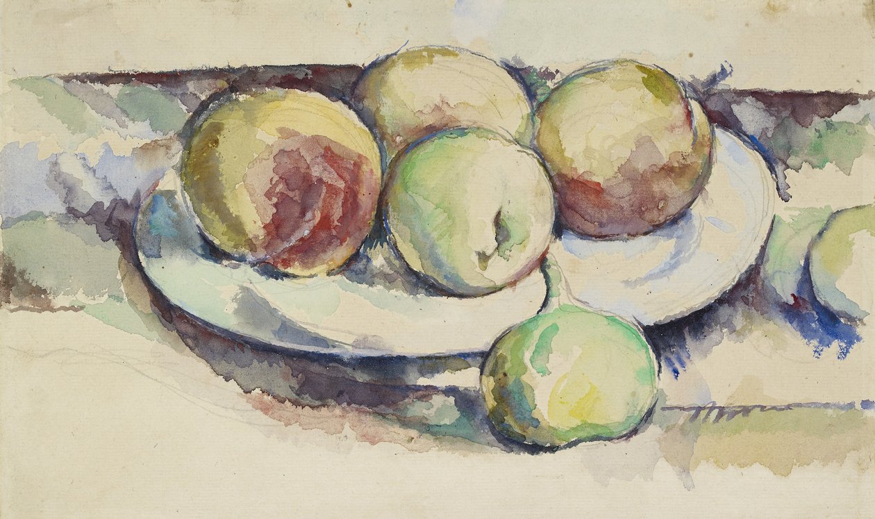 Şeftali ve İncir Natürmort, 19. yüzyıl by Paul Cézanne
