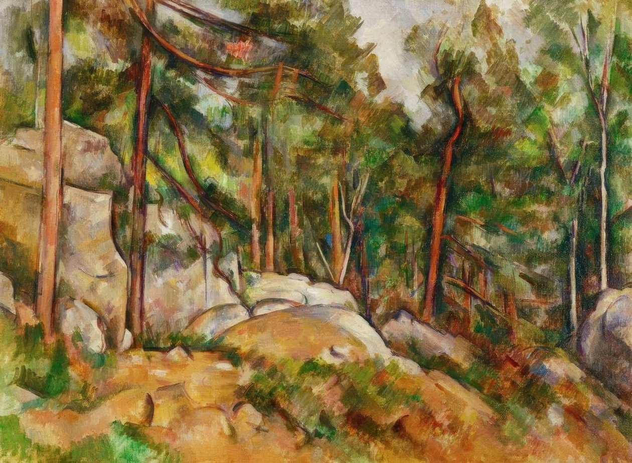 Orman iç by Paul Cézanne