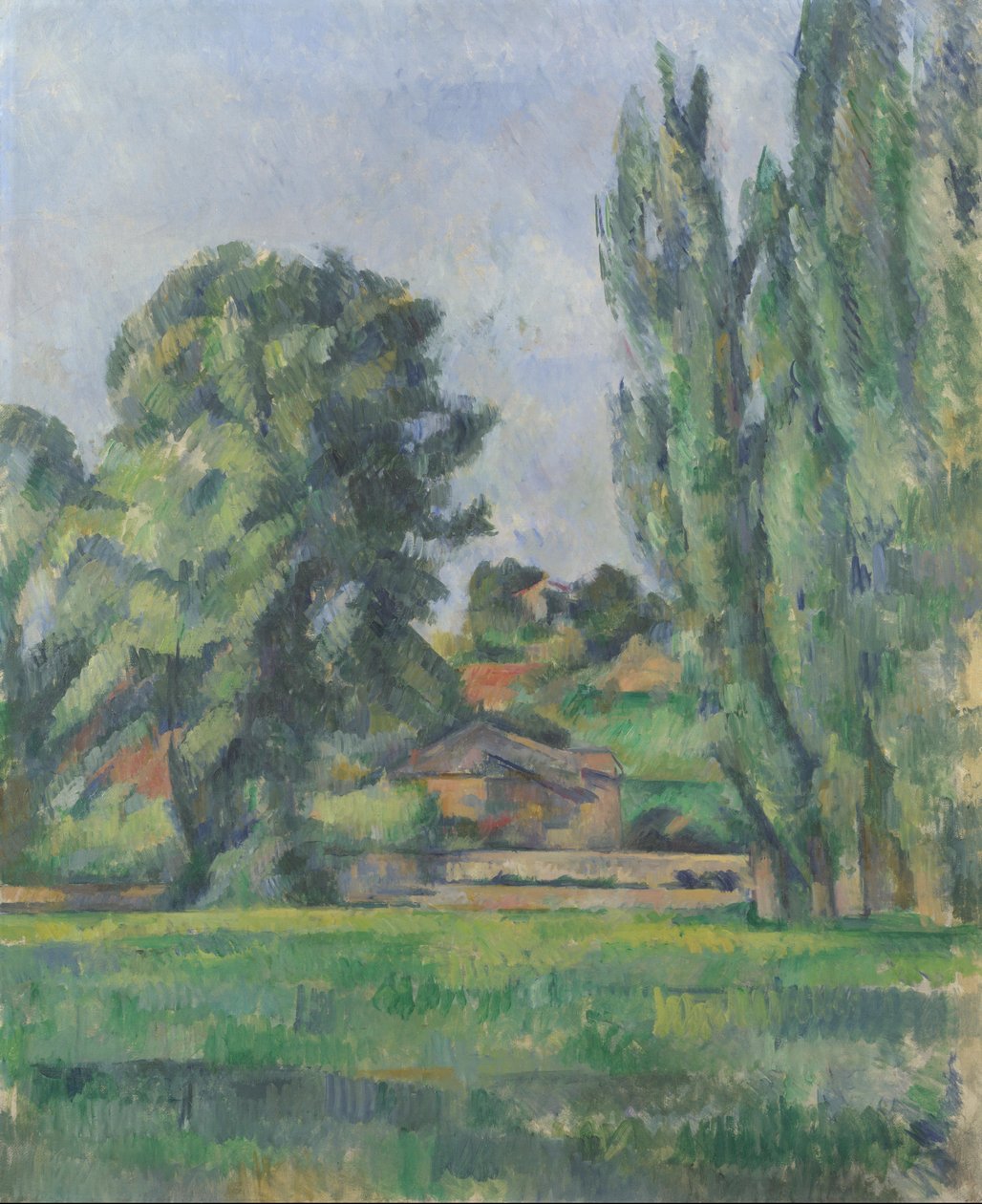 Kavak ile manzara by Paul Cézanne
