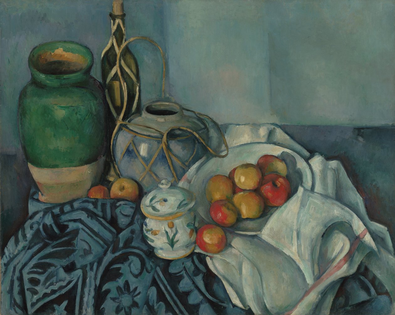Elma ile Natürmort by Paul Cézanne