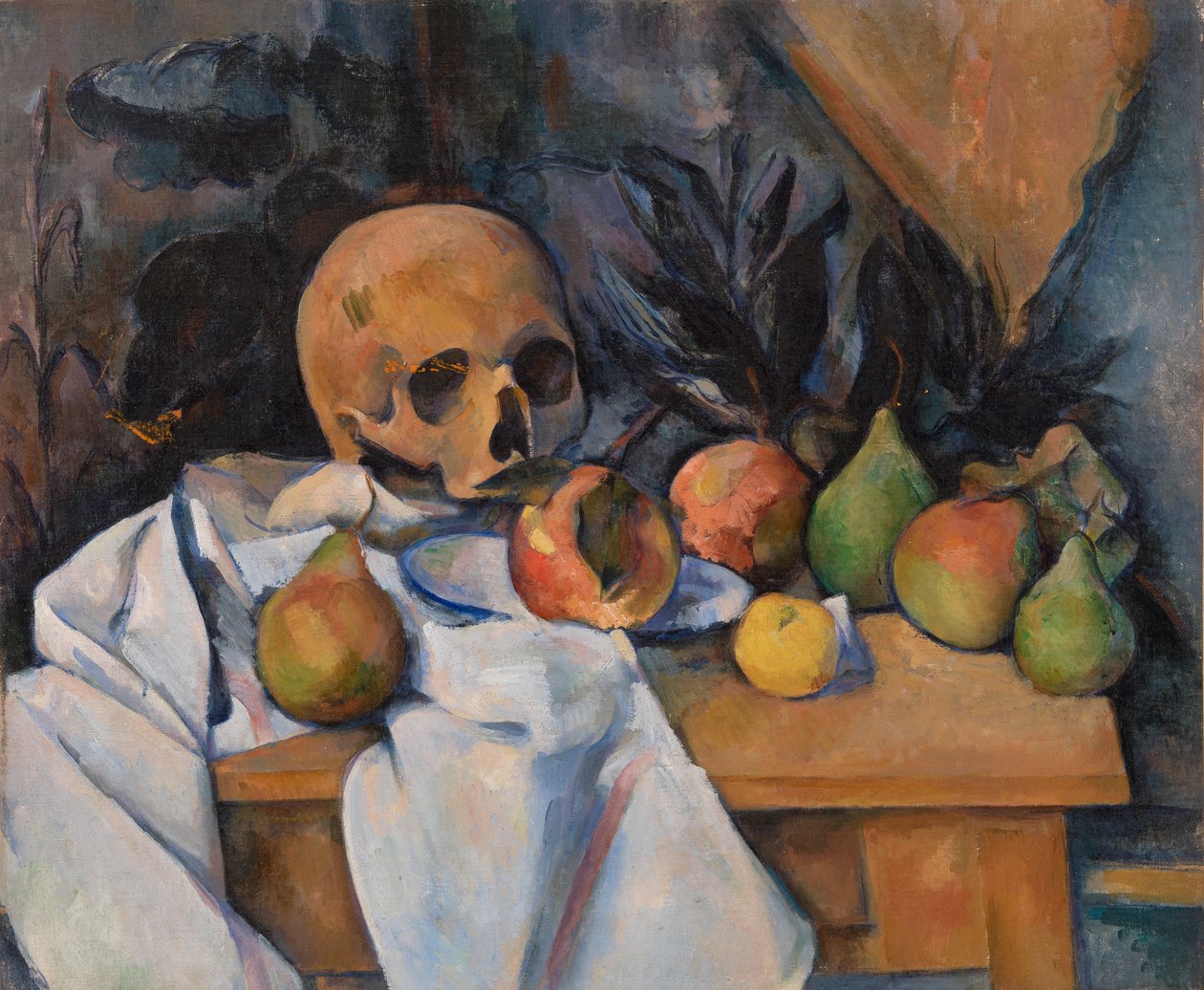 Kafatası ile Natürmort, 1896-98 by Paul Cézanne