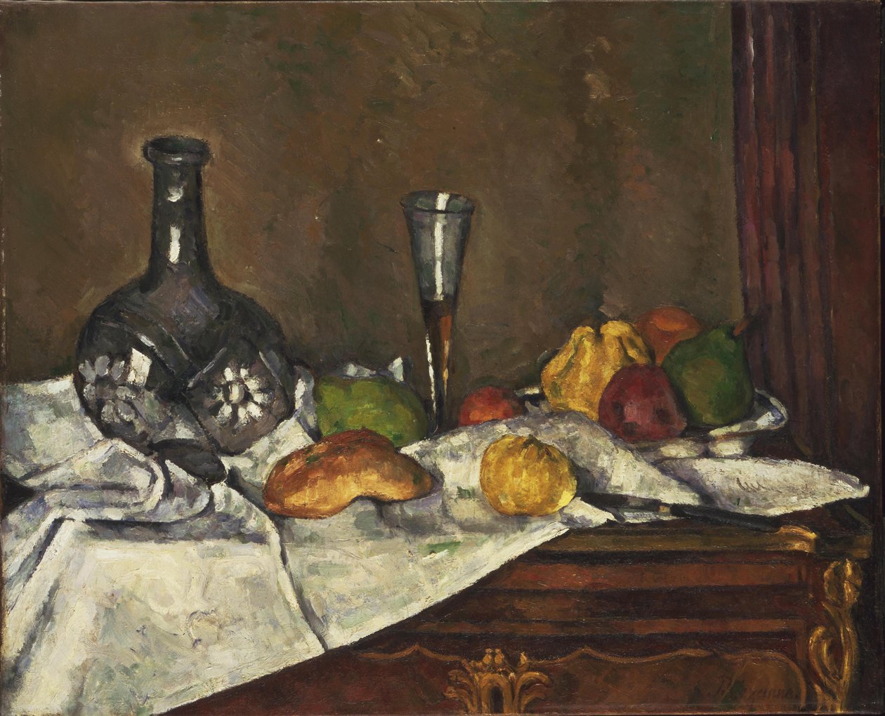 Tatlı ile Natürmort by Paul Cézanne