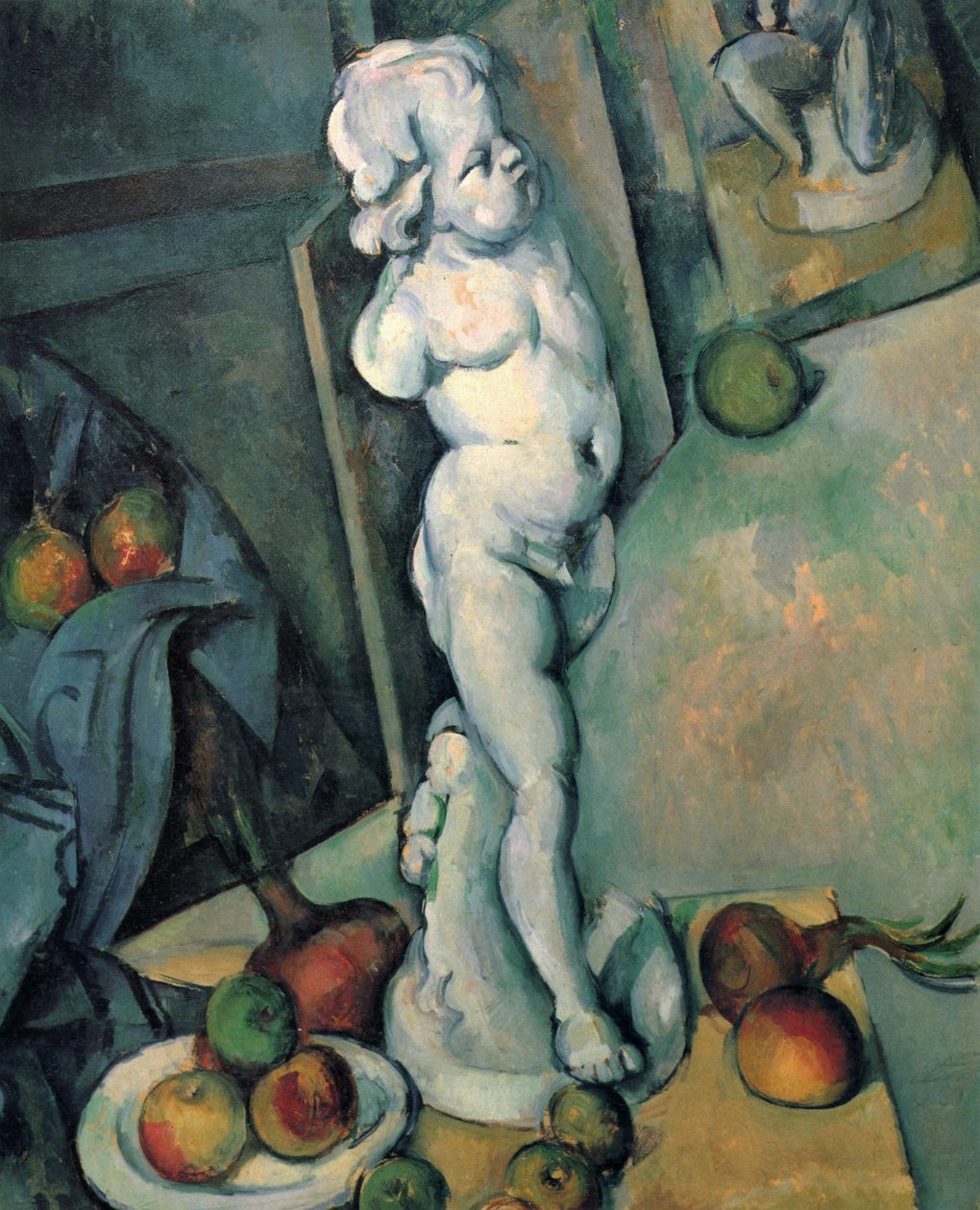 Putto ile natürmort by Paul Cézanne
