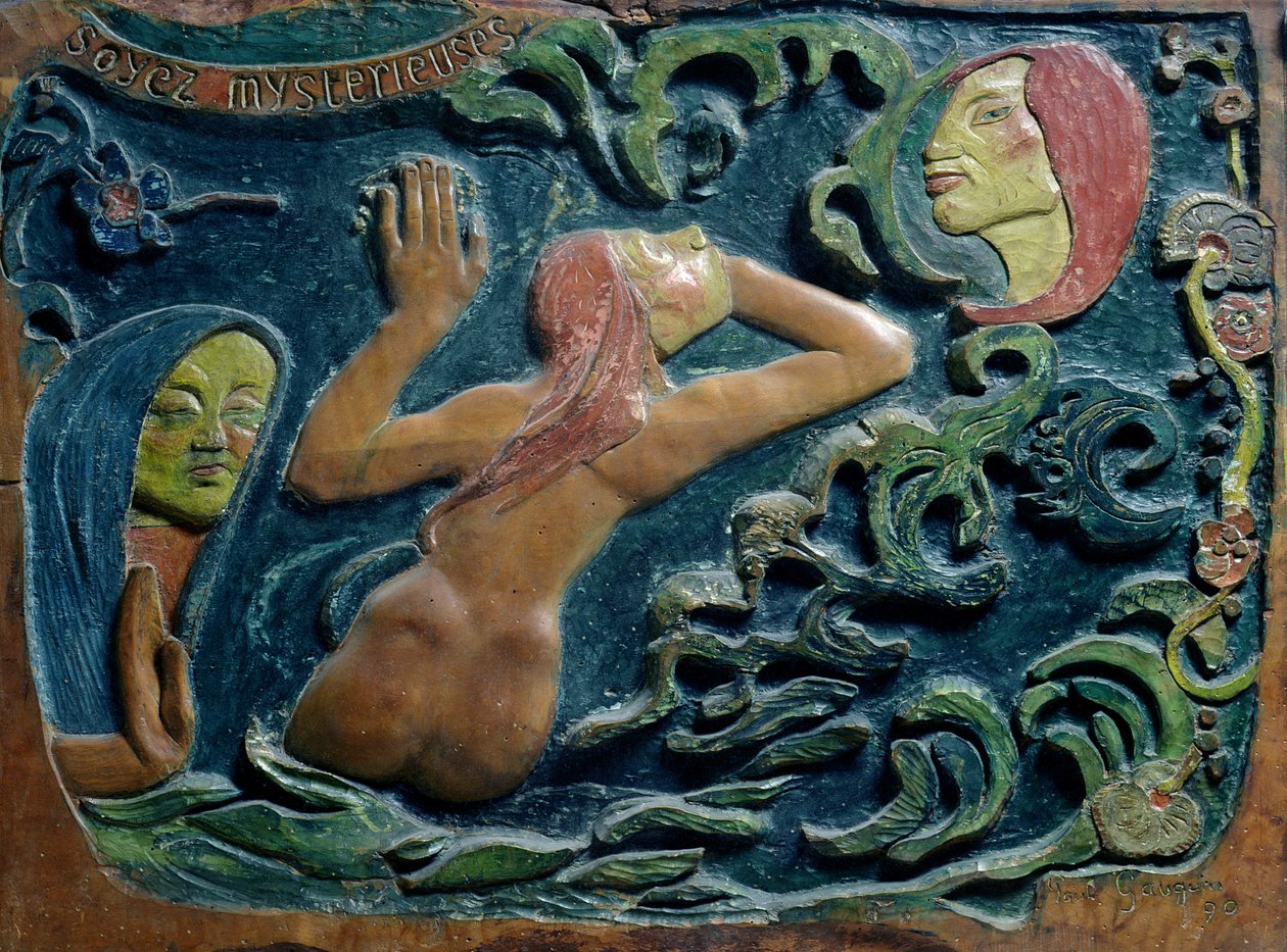 Gizemli Ol, 1890 (tahta) by Paul Gauguin