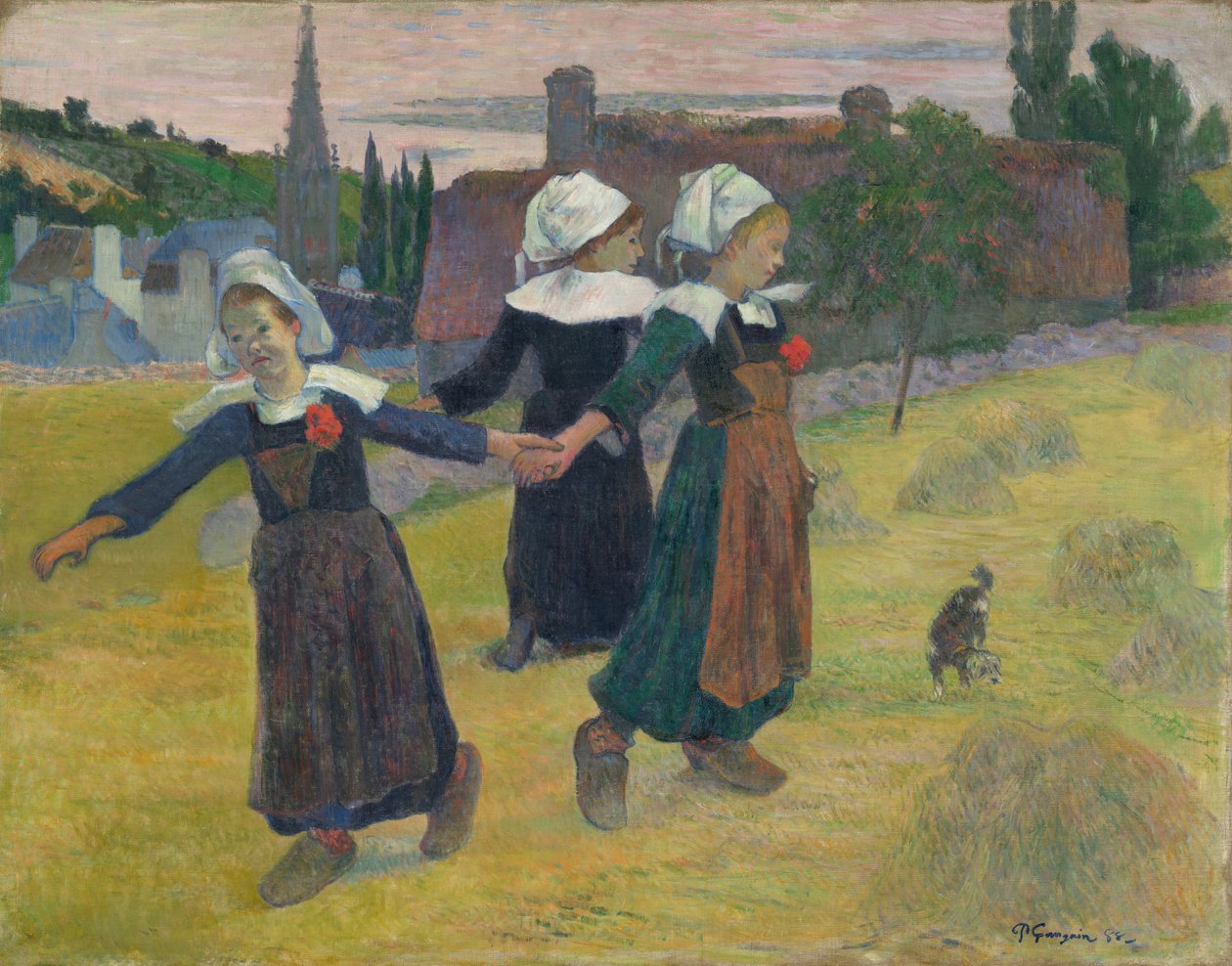 Breton Kızlar Dans, Pont-Aven by Paul Gauguin