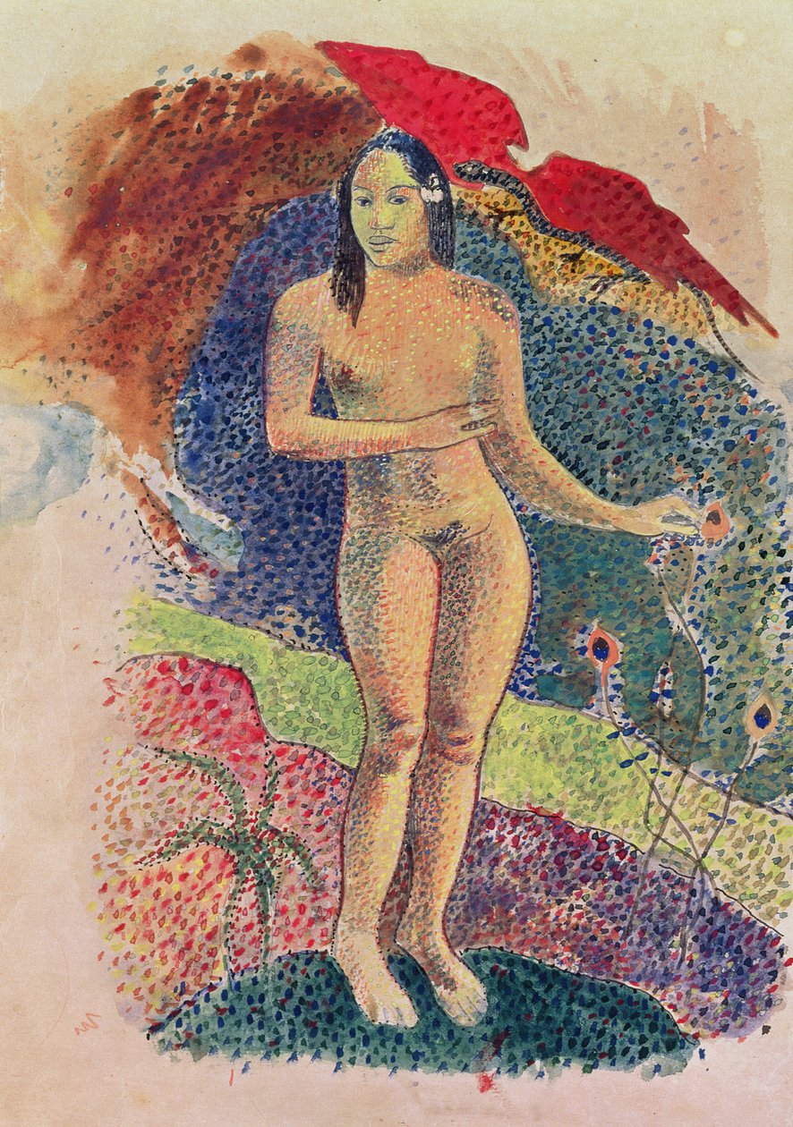 ಹೆಣ್ಣು ಟಹೀಟಿಯನ್ ನಗ್ನ ಟರ್ಕಿ by Paul Gauguin